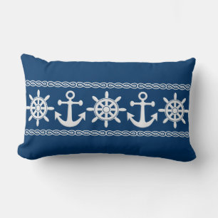Nautical custom throw pillow