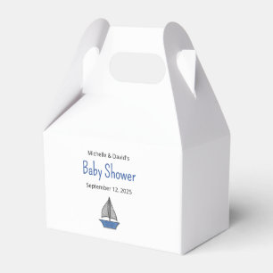 Nautical Cute Sailboat Boy Couples Baby Shower Favour Box