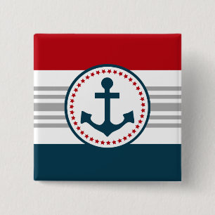 Nautical design 15 cm square badge