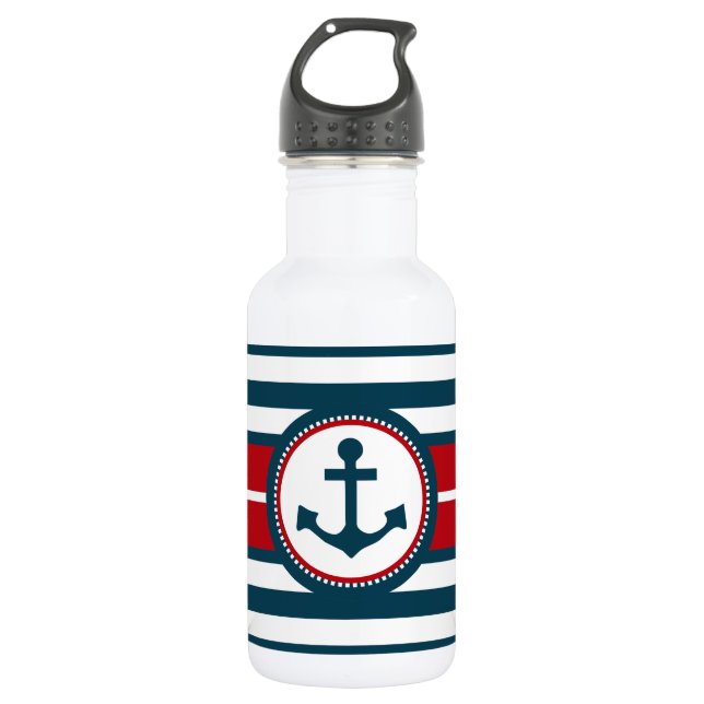 Nautical design 532 ml water bottle (Front)