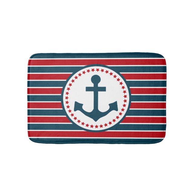 Nautical design bath mat (Front)