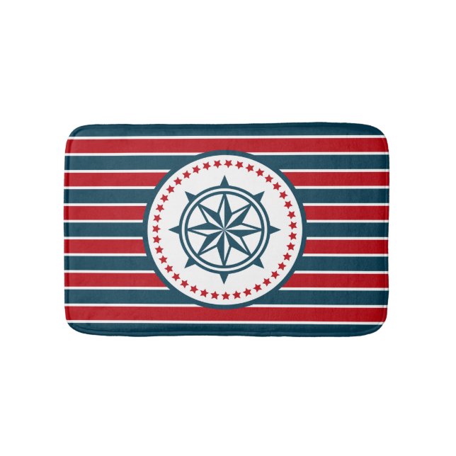 Nautical design bath mat (Front)