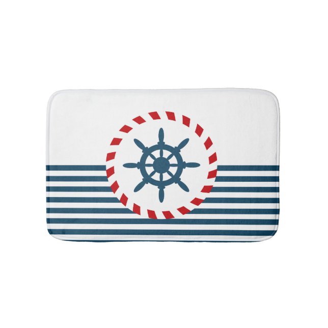 Nautical design bath mat (Front)