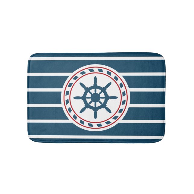 Nautical design bath mat (Front)