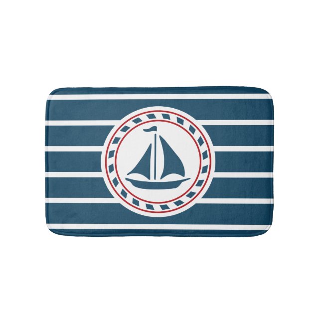 Nautical design bath mat (Front)