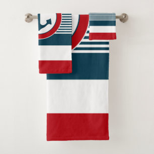 Nautical design bath towel set