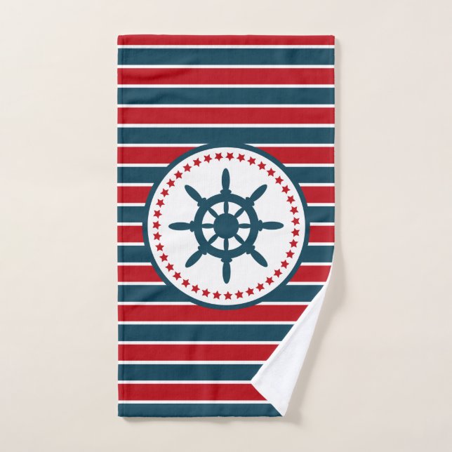 Nautical design bath towel set (Hand Towel)