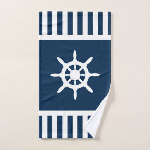 Nautical design bath towel set