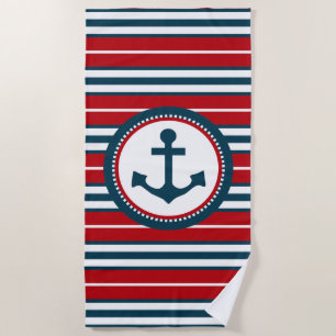 Nautical design beach towel