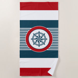 Nautical design beach towel