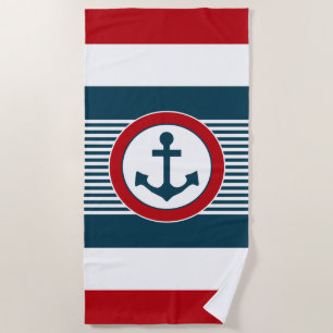 Nautical design beach towel