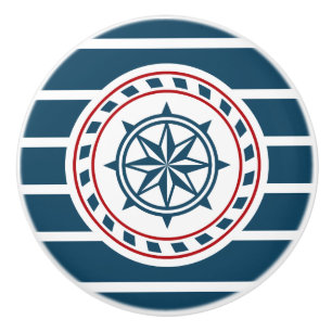 Nautical design ceramic knob
