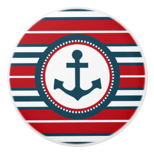 Nautical design ceramic knob