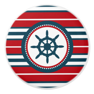 Nautical design ceramic knob