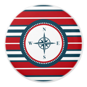Nautical design ceramic knob