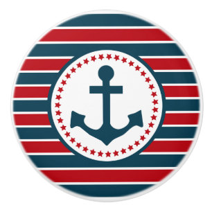 Nautical design ceramic knob