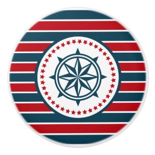 Nautical design ceramic knob
