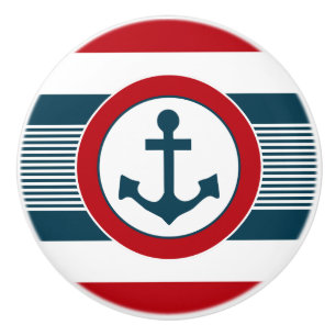 Nautical design ceramic knob