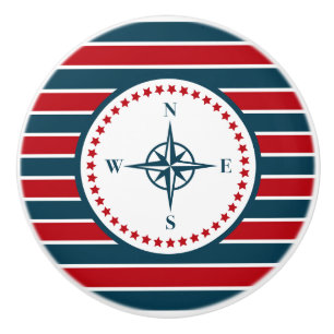 Nautical design ceramic knob