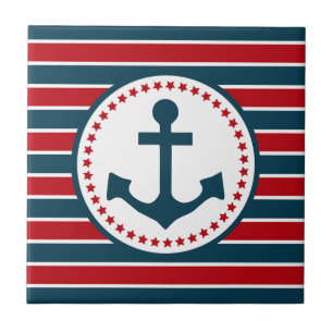 Nautical design ceramic tile