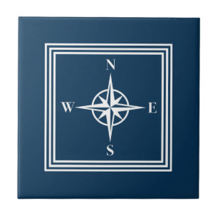 Nautical design ceramic tile
