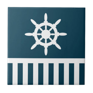 Nautical design ceramic tile