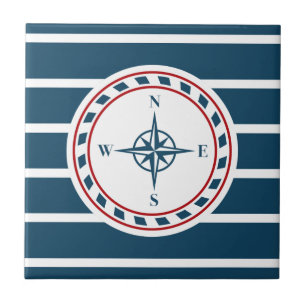 Nautical design ceramic tile