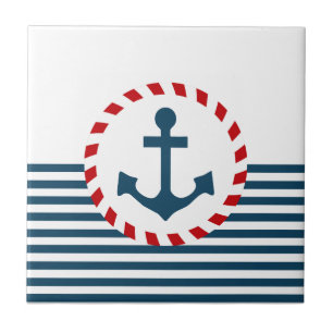 Nautical design ceramic tile