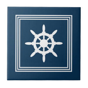 Nautical design ceramic tile