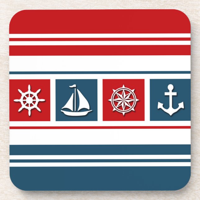 Nautical design coaster (Front)