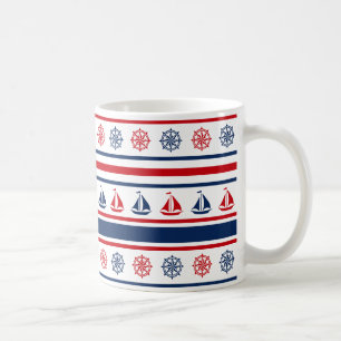 Nautical design coffee mug