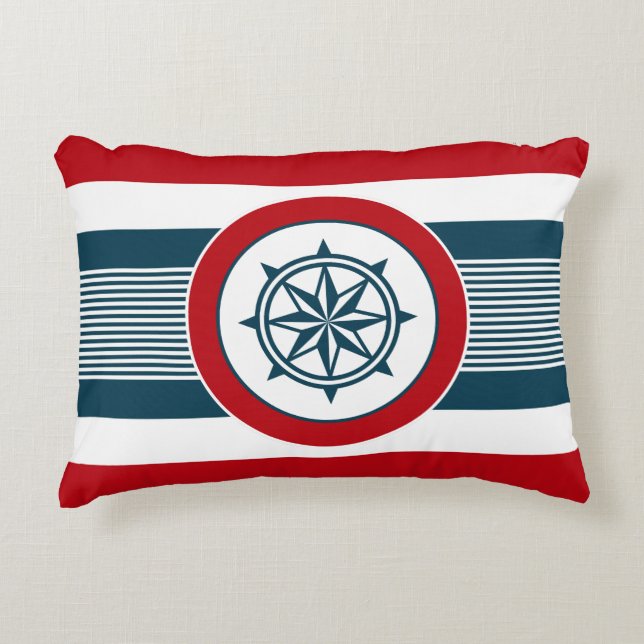 Nautical design decorative cushion (Front)