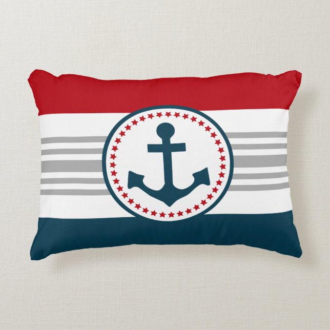 Nautical design decorative cushion (Front)