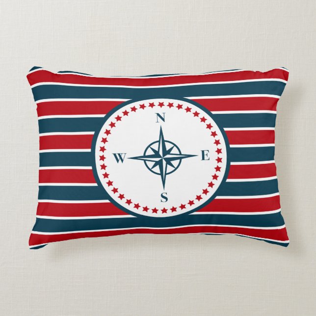 Nautical design decorative cushion (Front)