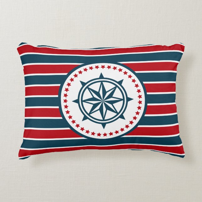 Nautical design decorative cushion (Front)