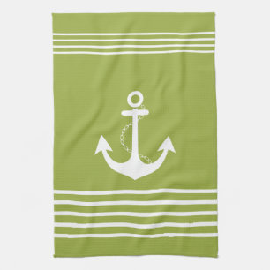 Nautical Design Green Towel