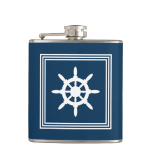 Nautical design hip flask