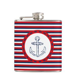 Nautical design hip flask