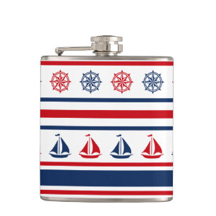 Nautical design hip flask