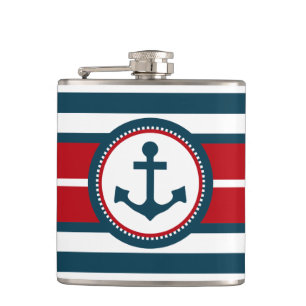 Nautical design hip flask
