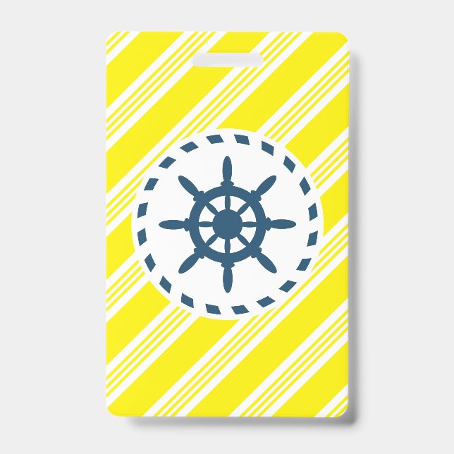 Nautical design ID badge (Front)