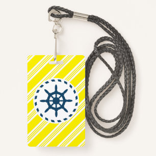 Nautical design ID badge