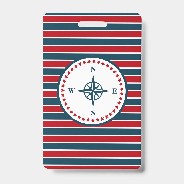 Nautical design ID badge (Front)