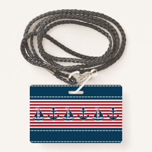 Nautical design ID badge
