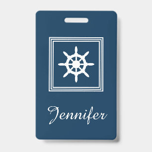 Nautical design ID badge