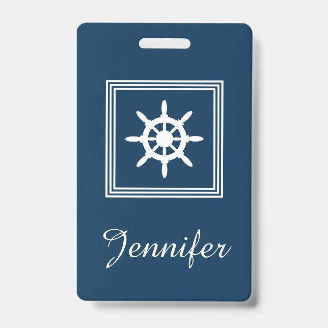 Nautical design ID badge (Front)
