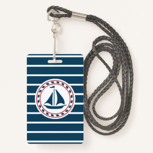 Nautical design ID badge