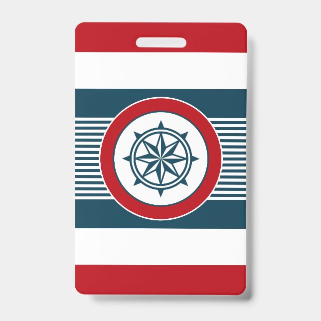 Nautical design ID badge (Front)