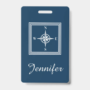 Nautical design ID badge