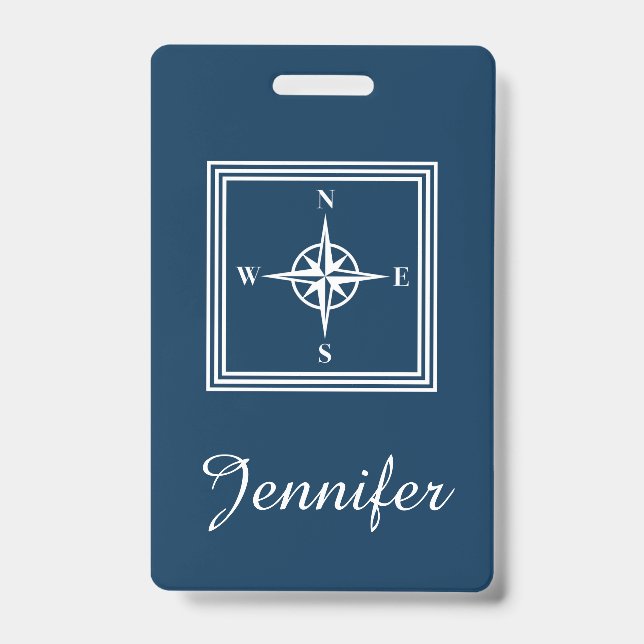 Nautical design ID badge (Front)